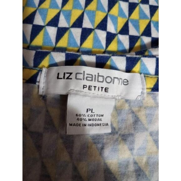 Croft & Barrow Geometric Print V-Neck Short Sleeve Casual Top - Picture 6 of 8